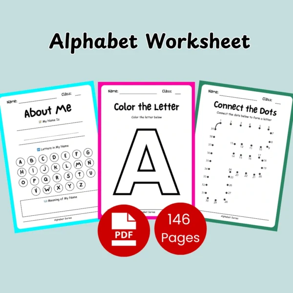 Printable Alphabet Worksheets for Kids – Fun and interactive letter tracing, writing exercises, phonics activities, and coloring pages to boost early literacy skills